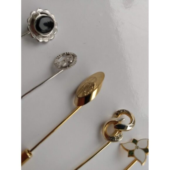 Vintage Lapel Pins Gold & Silver toned (5 pieces) - Picture 4 of 6